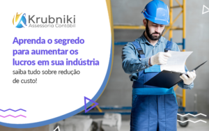 Aprenda O Segredo Para Aumentar Os Lucros Em Sua Industria Saiba Tudo Sobre Reducao De Custo Blog - Krubniki Assessoria Contábil